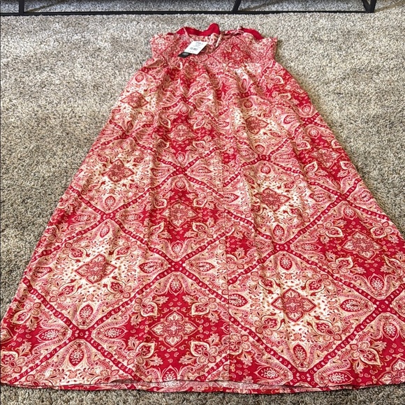 As U Wish Red and White Halter Sundress - Picture 2 of 3